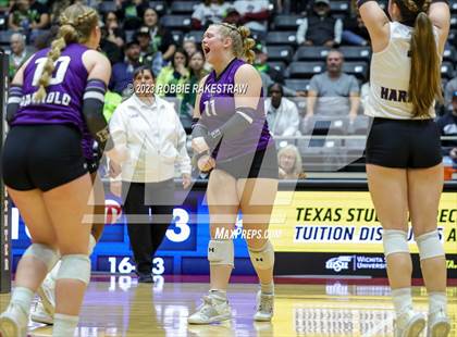 Thumbnail 1 in Blum vs. Harrold (UIL 1A Volleyball Final) photogallery.