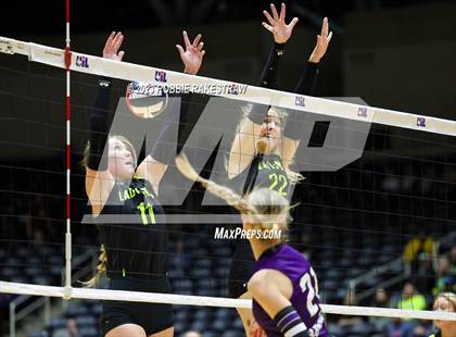 Thumbnail 2 in Blum vs. Harrold (UIL 1A Volleyball Final) photogallery.
