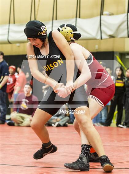 Thumbnail 3 in Enochs Girls Wrestling Tournament photogallery.