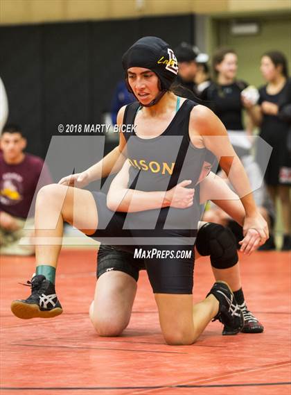 Thumbnail 3 in Enochs Girls Wrestling Tournament photogallery.