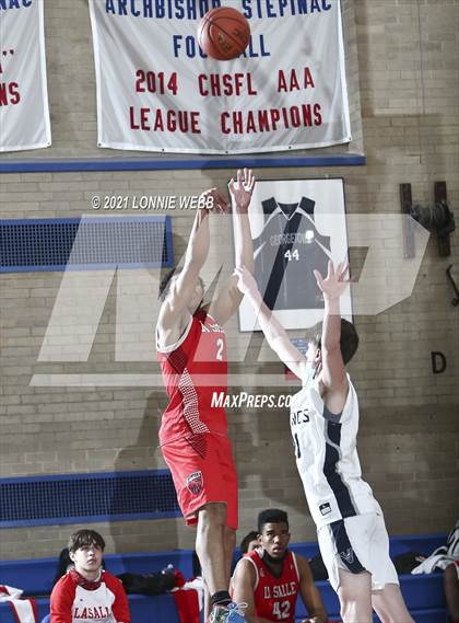 Thumbnail 1 in LaSalle Academy vs St. Joseph By-The-Sea (CHSAA Spring Tournament) photogallery.