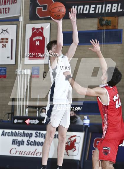 Thumbnail 3 in LaSalle Academy vs St. Joseph By-The-Sea (CHSAA Spring Tournament) photogallery.