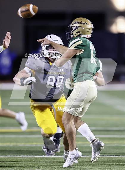 Thumbnail 3 in Cathedral El Paso vs Prestonwood Christian (TAPPS 6A D1 Playoff) photogallery.