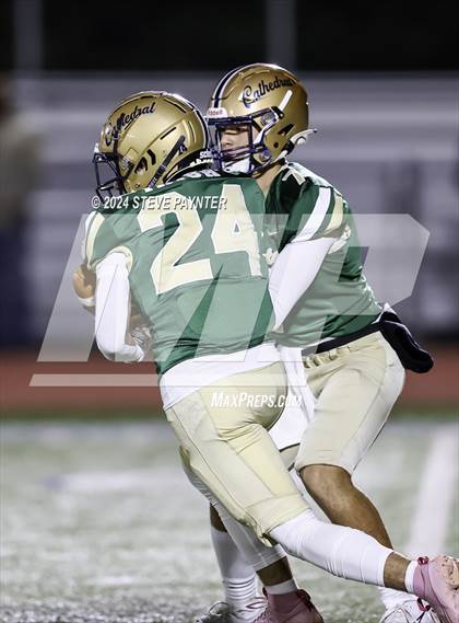 Thumbnail 2 in Cathedral El Paso vs Prestonwood Christian (TAPPS 6A D1 Playoff) photogallery.