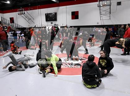 Thumbnail 2 in CIF-SS Girls Masters Wrestling 1/2 photogallery.