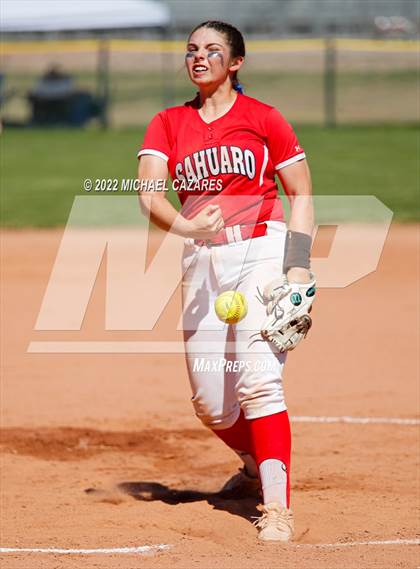 Thumbnail 3 in Sahuaro vs. Casteel (Hamilton Softball Invitational) photogallery.