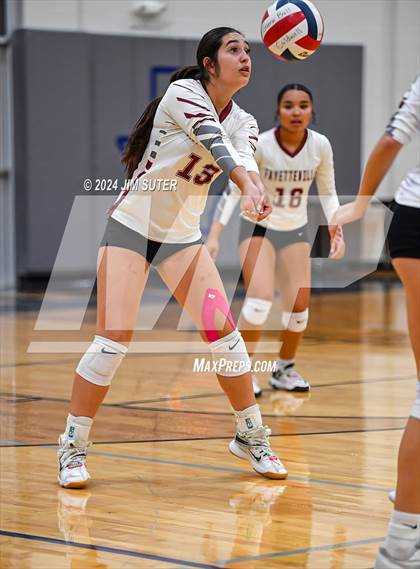 Thumbnail 2 in Fayetteville vs Richards (UIL  Volleyball 1A Region IV Quarterfinal) photogallery.