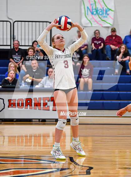 Thumbnail 2 in Fayetteville vs Richards (UIL  Volleyball 1A Region IV Quarterfinal) photogallery.