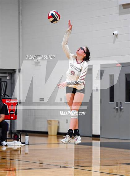Thumbnail 2 in Fayetteville vs Richards (UIL  Volleyball 1A Region IV Quarterfinal) photogallery.