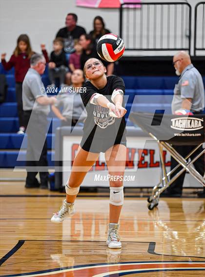 Thumbnail 2 in Fayetteville vs Richards (UIL  Volleyball 1A Region IV Quarterfinal) photogallery.