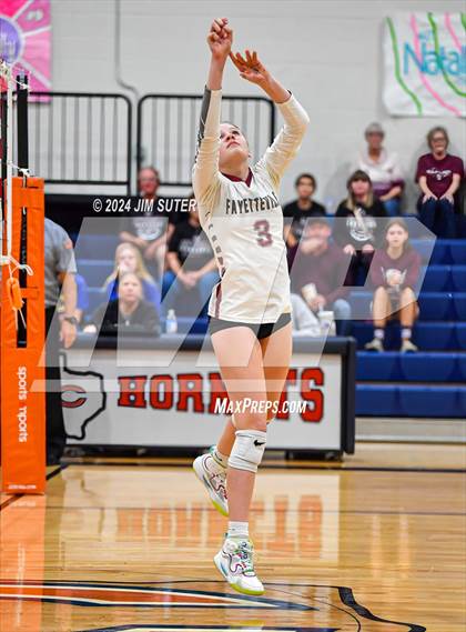 Thumbnail 2 in Fayetteville vs Richards (UIL  Volleyball 1A Region IV Quarterfinal) photogallery.