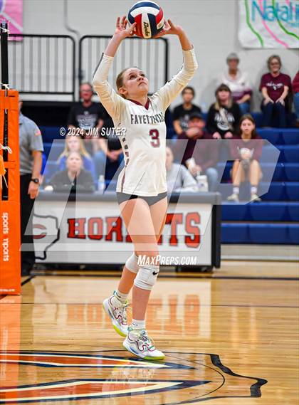 Thumbnail 1 in Fayetteville vs Richards (UIL  Volleyball 1A Region IV Quarterfinal) photogallery.