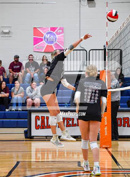 Thumbnail 1 in Fayetteville vs Richards (UIL  Volleyball 1A Region IV Quarterfinal) photogallery.