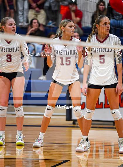 Thumbnail 3 in Fayetteville vs Richards (UIL  Volleyball 1A Region IV Quarterfinal) photogallery.