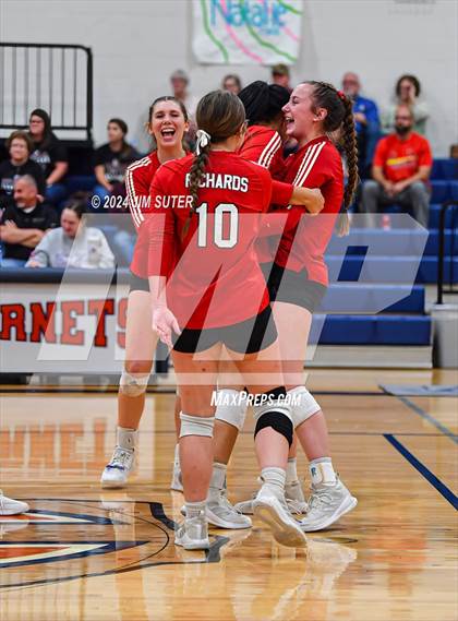 Thumbnail 2 in Fayetteville vs Richards (UIL  Volleyball 1A Region IV Quarterfinal) photogallery.