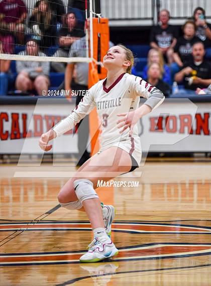 Thumbnail 2 in Fayetteville vs Richards (UIL  Volleyball 1A Region IV Quarterfinal) photogallery.