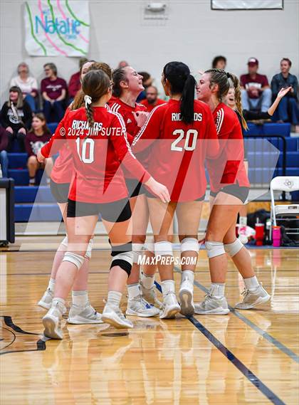 Thumbnail 1 in Fayetteville vs Richards (UIL  Volleyball 1A Region IV Quarterfinal) photogallery.