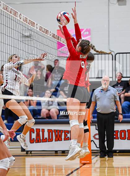 Thumbnail 2 in Fayetteville vs Richards (UIL  Volleyball 1A Region IV Quarterfinal) photogallery.