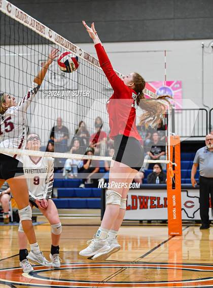 Thumbnail 2 in Fayetteville vs Richards (UIL  Volleyball 1A Region IV Quarterfinal) photogallery.
