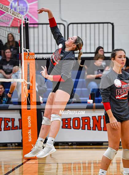 Thumbnail 2 in Fayetteville vs Richards (UIL  Volleyball 1A Region IV Quarterfinal) photogallery.