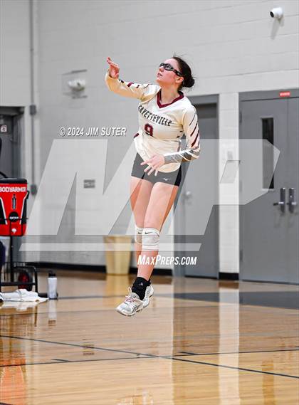Thumbnail 3 in Fayetteville vs Richards (UIL  Volleyball 1A Region IV Quarterfinal) photogallery.