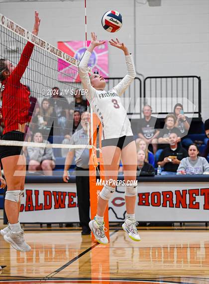 Thumbnail 1 in Fayetteville vs Richards (UIL  Volleyball 1A Region IV Quarterfinal) photogallery.