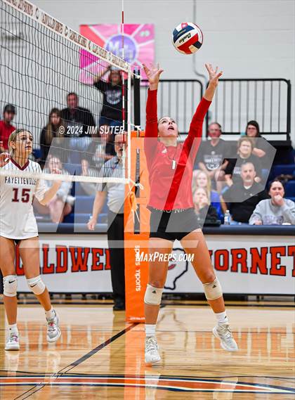 Thumbnail 2 in Fayetteville vs Richards (UIL  Volleyball 1A Region IV Quarterfinal) photogallery.