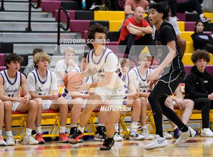 Thumbnail 1 in Desert Mountain vs. Notre Dame Prep (Hoophall West Invitational) photogallery.