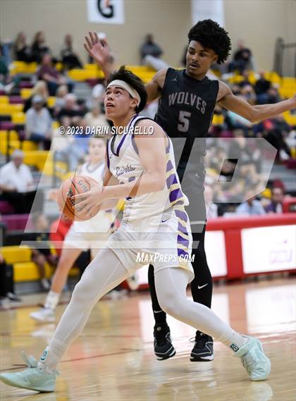 Thumbnail 1 in Desert Mountain vs. Notre Dame Prep (Hoophall West Invitational) photogallery.