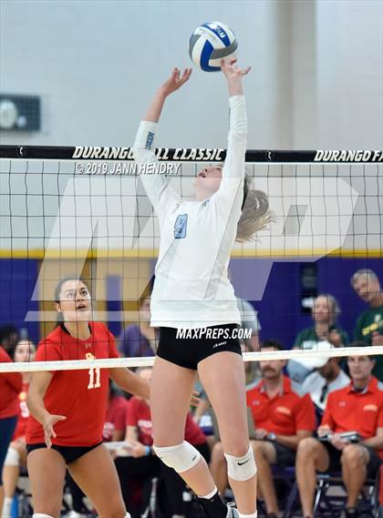 Thumbnail 2 in Cathedral Catholic vs. Mercy (Durango Fall Classic) photogallery.