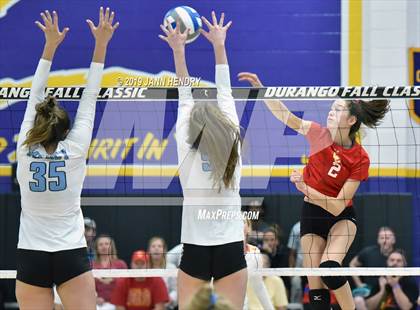 Thumbnail 3 in Cathedral Catholic vs. Mercy (Durango Fall Classic) photogallery.