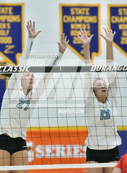 Thumbnail 3 in Cathedral Catholic vs. Mercy (Durango Fall Classic) photogallery.