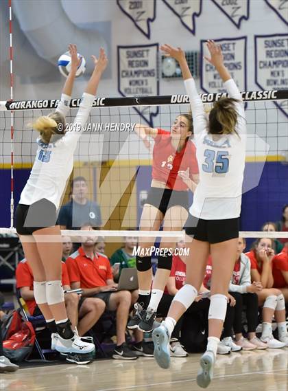 Thumbnail 3 in Cathedral Catholic vs. Mercy (Durango Fall Classic) photogallery.