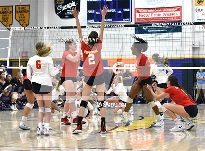 Thumbnail 3 in Cathedral Catholic vs. Mercy (Durango Fall Classic) photogallery.