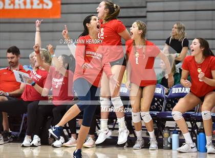 Thumbnail 3 in Cathedral Catholic vs. Mercy (Durango Fall Classic) photogallery.