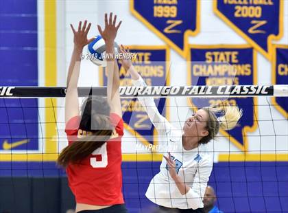 Thumbnail 3 in Cathedral Catholic vs. Mercy (Durango Fall Classic) photogallery.