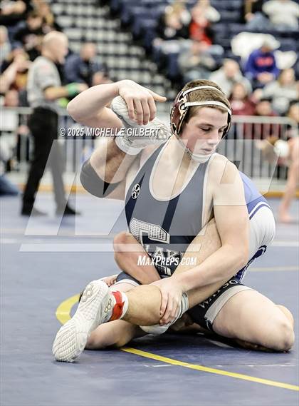 Thumbnail 3 in NYSPHSAA Wrestling Dual Finals Round 1 (Chautauqua Lake vs Peru) photogallery.