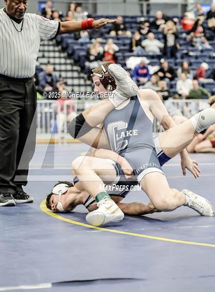 Thumbnail 3 in NYSPHSAA Wrestling Dual Finals Round 1 (Chautauqua Lake vs Peru) photogallery.
