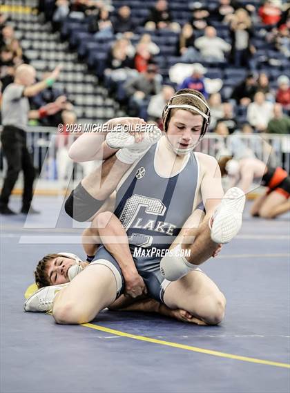 Thumbnail 2 in NYSPHSAA Wrestling Dual Finals Round 1 (Chautauqua Lake vs Peru) photogallery.