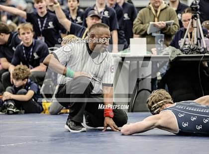 Thumbnail 1 in NYSPHSAA Wrestling Dual Finals Round 1 (Chautauqua Lake vs Peru) photogallery.