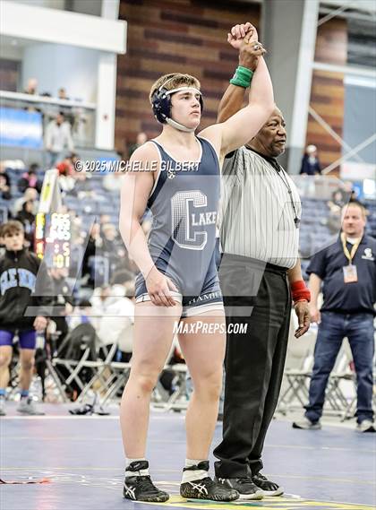Thumbnail 2 in NYSPHSAA Wrestling Dual Finals Round 1 (Chautauqua Lake vs Peru) photogallery.