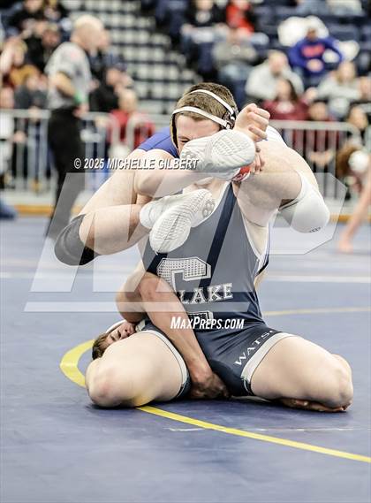 Thumbnail 3 in NYSPHSAA Wrestling Dual Finals Round 1 (Chautauqua Lake vs Peru) photogallery.