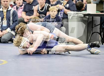 Thumbnail 1 in NYSPHSAA Wrestling Dual Finals Round 1 (Chautauqua Lake vs Peru) photogallery.