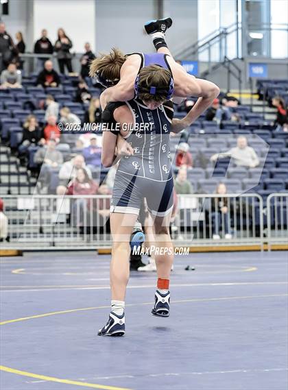 Thumbnail 1 in NYSPHSAA Wrestling Dual Finals Round 1 (Chautauqua Lake vs Peru) photogallery.