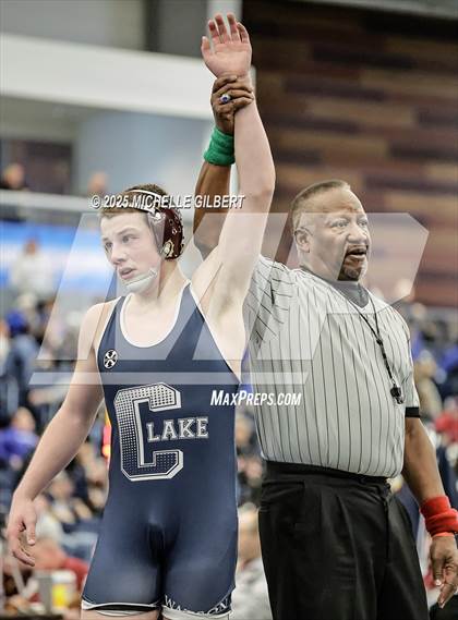 Thumbnail 2 in NYSPHSAA Wrestling Dual Finals Round 1 (Chautauqua Lake vs Peru) photogallery.