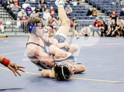 Thumbnail 1 in NYSPHSAA Wrestling Dual Finals Round 1 (Chautauqua Lake vs Peru) photogallery.