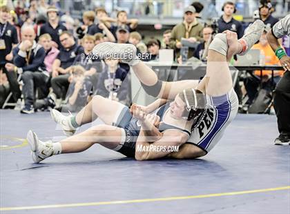Thumbnail 2 in NYSPHSAA Wrestling Dual Finals Round 1 (Chautauqua Lake vs Peru) photogallery.