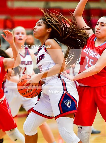 Thumbnail 2 in Antonian Prep vs Veterans Memorial (Mira's Texas Riviera Tournament) photogallery.