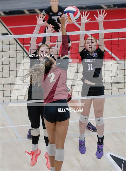 Thumbnail 1 in Trinity Christian vs. Hebron Christian (GHSA Private Semifinal) photogallery.