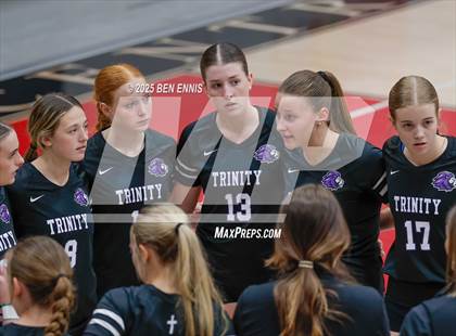 Thumbnail 2 in Trinity Christian vs. Hebron Christian (GHSA Private Semifinal) photogallery.